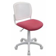 Кресло для детей Бюрократ CH-W296NX белый TW-15 сиденье розовый 26-31 сетка/ткань, крестовина пластик