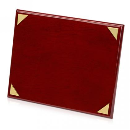 Плакетка 265*200 мм "Мейсон" дерев./метал., красный/золотисный