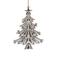 Украшение новогоднее "Праздничная елка" 12,7*8,5*2 см, полистирол., блистер., прозрачный