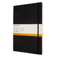 Блокнот А4 210*297 мм, 96 л., тонир, лин. "Classic Soft" интегральн. обл. полиуретан., на резинке, черный