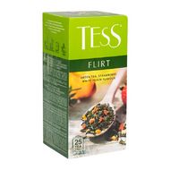 Чай "Tess" 25 пак*1,5 гр., зеленый, с белым персиком и клубникой, Flirt