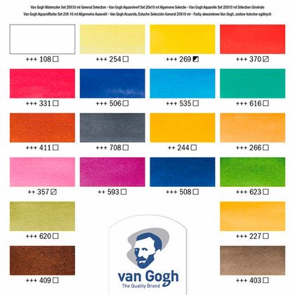 Краски акварельные "Van Gogh" набор 20 цв., 10 мл., туба