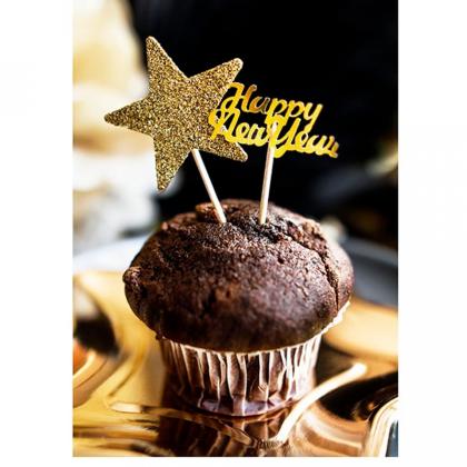 Конфетти "Happy New Year" 4*2 см, золото