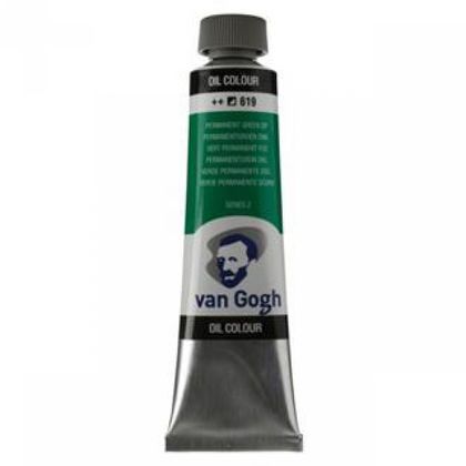 Краски масляные "Van Gogh" 619 зеленый темный прочный, 40 мл., туба