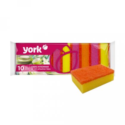 Губка кухонная для мытья посуды York Maxi 100*70*29 мм, 5шт/уп.