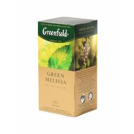 Чай "Greenfield" 25 пак*1,5 гр., зеленый, с мелис. и аром. мяты и лимона, Melissa