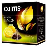 Чай "Curtis" 20 пак*1,7 гр., черный, пирамидка, с кусочк. цитрусов., Sunny Lemon