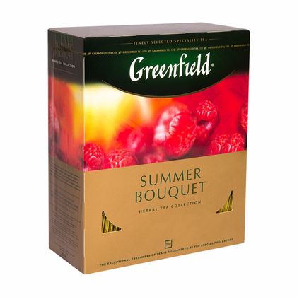 Чай "Greenfield" 25 пак*2 гр., со вкусом и аром. малины, Summer Bouquet