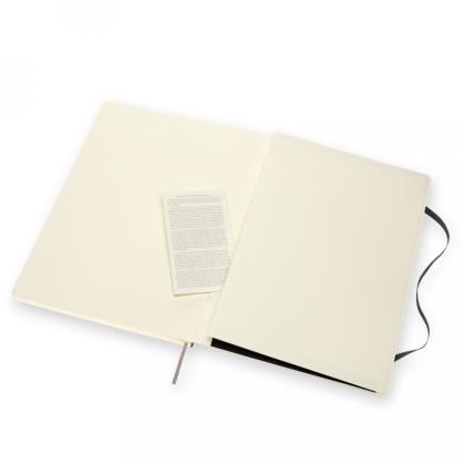 Блокнот А4 210*297 мм, 96 л., тонир, в клетку "Classic Soft" интегральн. обл. полиуретан., на резинке, черный