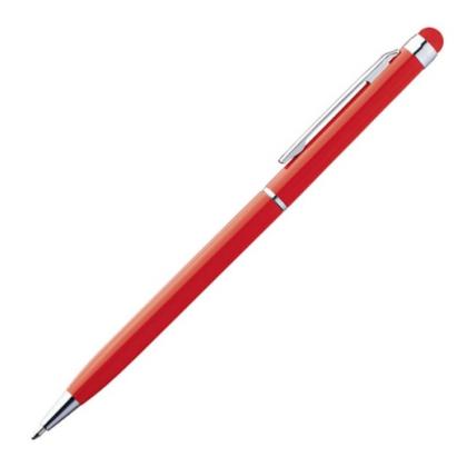 Ручка шарик/автомат "New Orleans" 0,7 мм, метал., со стилусом, черный/серебристый, стерж. синий