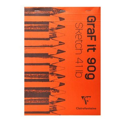 Скетчбук "Graf it" А4, 90г/м2, 80л., скоба, ассорти
