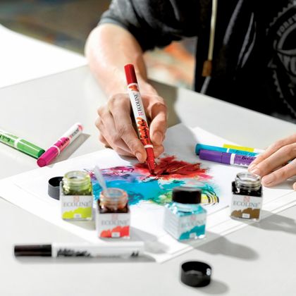 Маркер акварельный "Ecoline" 640 сине-зеленый