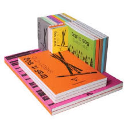 Скетчбук "Graf It" A6, 80л., скоба, бирюзовый