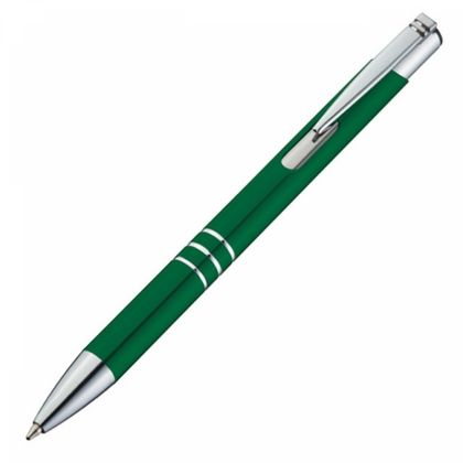 Ручка шарик/автомат "Ascot" 0,7 мм, метал., графит/серебристый, стерж. синий