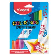 Фломастеры "Color Peps Duo Stamps" 8 шт., со штампами