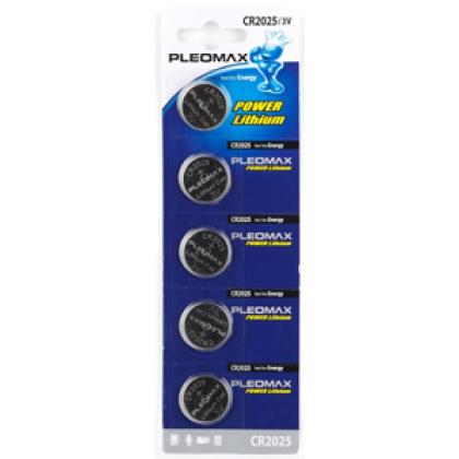 бат_гальв. литиевый дисковый 3 V  CR2025 PLEOMAX Samsung (5 шт)