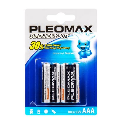 бат_гальв. эл-т солевой 1,5 V R03  4 шт. Pleomax Samsung