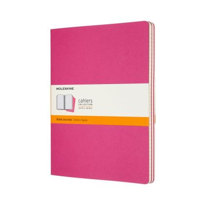 Блокнот А4- 190*250 мм, 60 л., лин. "Cahier Journal Xlarge" интегральн. обл. карт., 3 шт., розовый неон