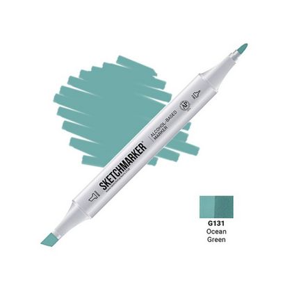 Маркер перм., худ. "Sketchmarker" двусторонний, G131, зеленый океан