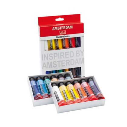 Краски акриловые "Amsterdam" набор 24 цв., 20 мл., туба