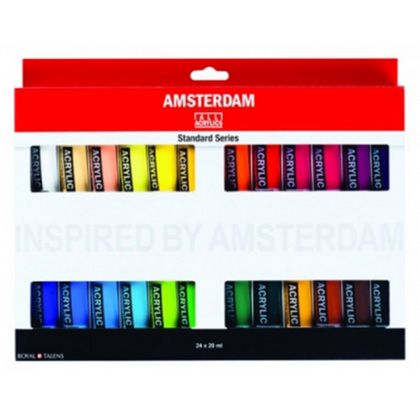 Краски акриловые "Amsterdam" набор 24 цв., 20 мл., туба