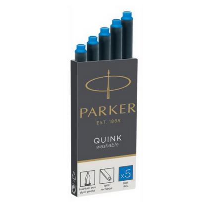 Чернильный патрон 75 мм. "Parker" 5 шт./уп., длин., черный