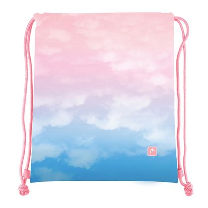 Мешок д/обуви "Head ombre clouds" полиэстер, серый