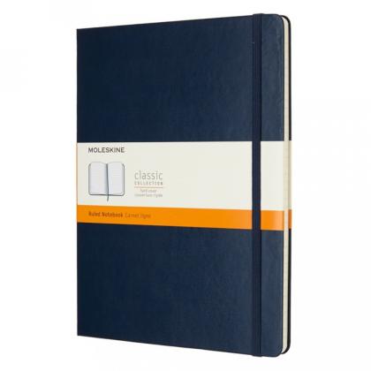 Блокнот А4- 190*250 мм, 96 л., тонир., лин. "Classic Xlarge" тверд. обл. полипропилен., на резинке, черный