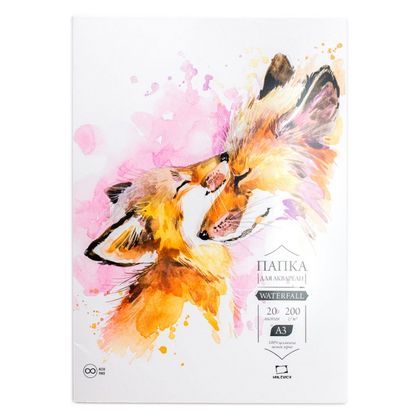Блок бумаги для акварели "Waterfall" А3, 200 г/м2, 20 л.