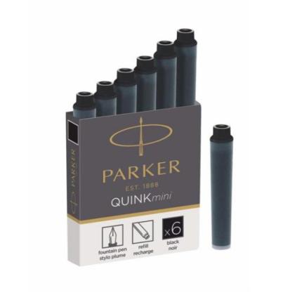 Чернильный патрон мини 36 мм. "Parker" 6 шт/уп., черный