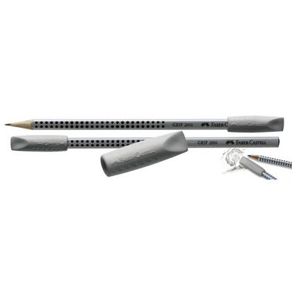 Ластик "Faber-Castell 2001" 2 шт., насадка на карандаш, ассорти