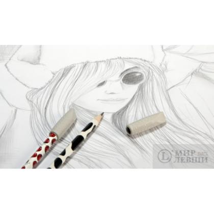 Набор ластиков "Faber-Castell 2001" 2 шт., насадка на карандаш, ассорти