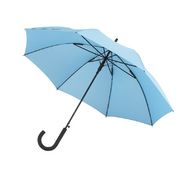 Зонт-трость п/автомат. 103 см, ручка прорезин. "Wind" противошторм., голубой