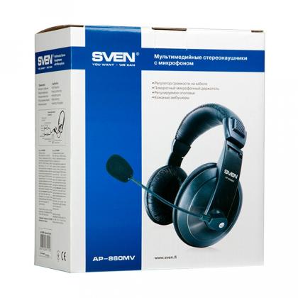 Наушники с микрофоном Sven AP-860MV Black