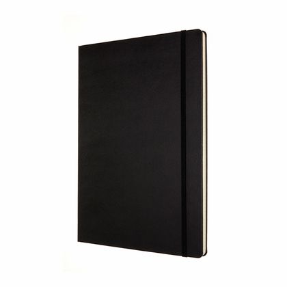 Блокнот А4 210*297 мм, 96 л., тонир., лин. "Classic" тверд. обл. полипропилен., на резинке, черный