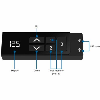Стол с электроприводом двухмоторный WellDesk Flagman Bluetooth, цвет черный,столешница ДСП 1400х800х28, Сосна натуральная 523 SWN,Блютуз