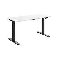 Стол с электроприводом двухмоторный WellDesk Flagman, цвет черный,столешница ДСП 1400х800х28, Пепел 621 PE