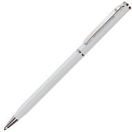 Ручка шарик/автомат "Slim 1100" 0,7 мм, метал., белый/серебристый, стерж. синий