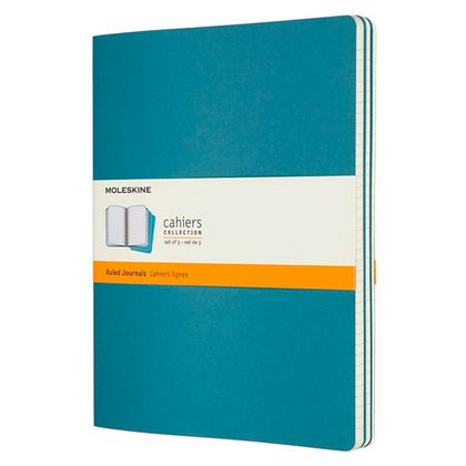 Блокнот А4 190*250 мм, 60 л., лин. "Cahier Journal Xlarge" интегральн. обл. карт., 3 шт., голубой