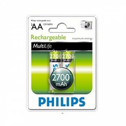 бат_аккум. Ni-Mh  1,2V  (AA) 2700мА/ч (2 шт.) Philips