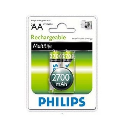 бат_аккум. Ni-Mh  1,2V  (AA) 2700мА/ч (2 шт.) Philips