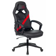 Кресло игровое Zombie DRIVER черный/красный искусственная кожа с подголов. крестовина пластик