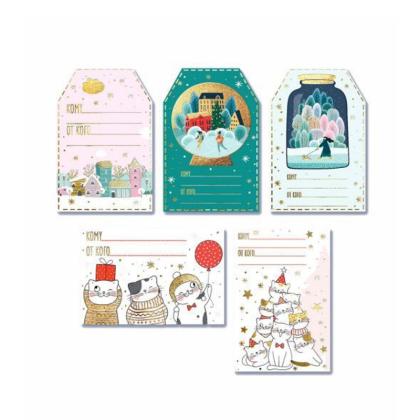 Наклейка декоративная "С Новым годом", 6,5*5,5*5,5см 40 шт/упак
