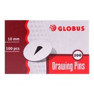 Кнопки "Globus" 10 мм, 100 шт., серебристый