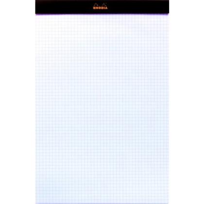 Блокнот А5 148*210 мм, 80 л., в клетку "Rhodia" скоба сверху, обл. карт., оранжевый