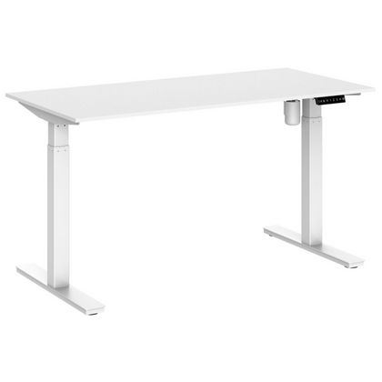 Стол с электроприводом одномоторный WellDesk Evolution, цвет белый,столешница ДСП 1395х800х28, Белый альпийский W1100