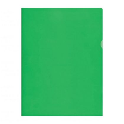 Папка уголок А4, 115 мк. "Inter-folia" зеленый