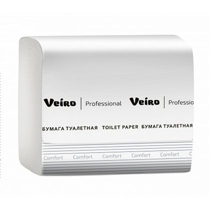 Бумага туалетная  Veiro Professional Comfort листовая 250 листов/упак, 2 слоя