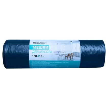 Мешки для мусора 160л 10шт/рулон ПВД Cleanton 50мкм 80*120см цв.черный