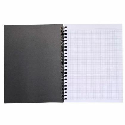 Тетрадь А5 80 л., клет. "Minimalism" мягкий переплет, спираль, желтый